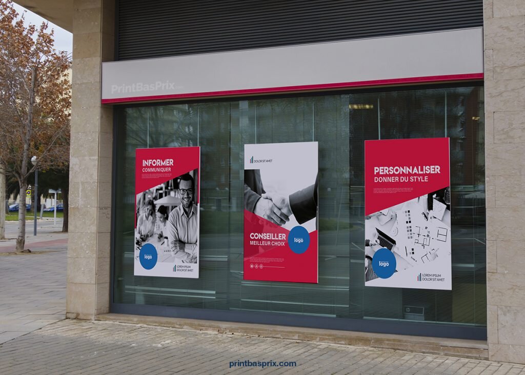 En agence, le premier impact est clef de la perception du service à recevoir par vos clients. Créer des affiches publicitaires banque et assurance
