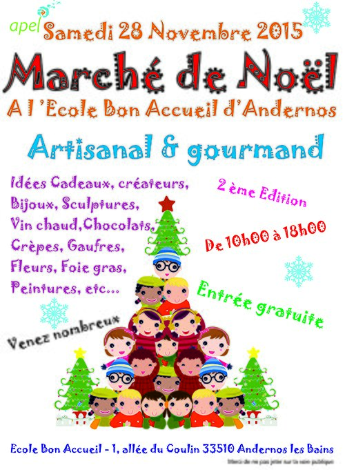 Une typographie enfantine affiche de noël école