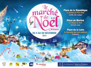 affiche de noël avec boules