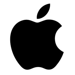 Le logo de la marque à la pomme croqué Apple