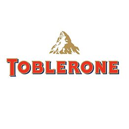 Le logo de la marque à l'emballage triangulaire Toblerone