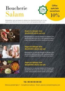 flyer personnalisable boucherie halal