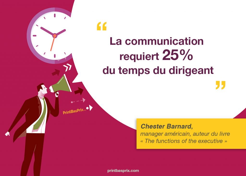 citation Chester Barnard, La communication rquiert 25% du temps du dirigeant