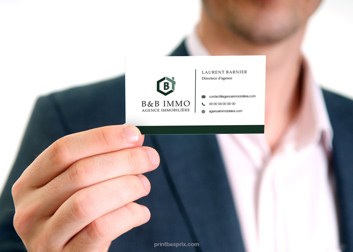 Carte de visite pour professionnel du secteur immobilier