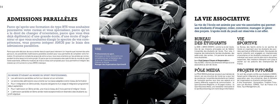 vie associative brochure pour une école de commerce