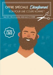 flyer coiffeur déconfinement homme