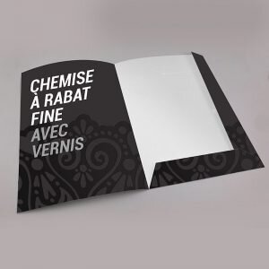 chemise à rabat à vernis sélectif