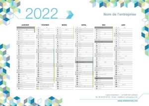 Calendrier institutionnel A5 à personnaliser
