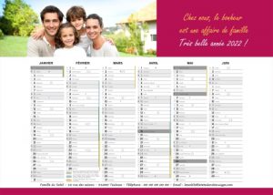 Calendrier photo A5 à personnaliser