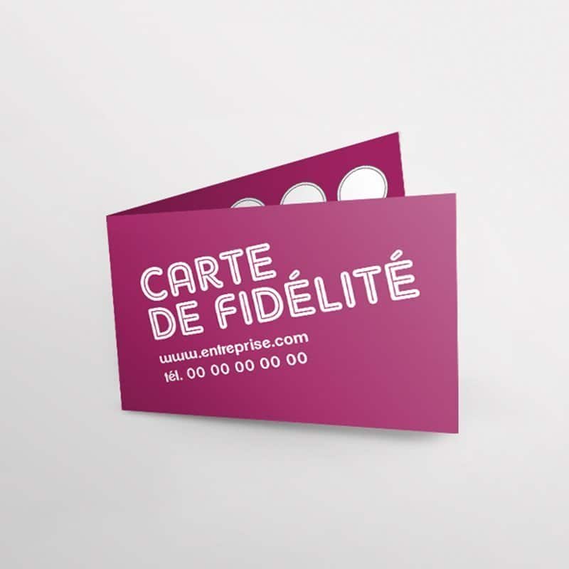 Impression de carte de fidélité double